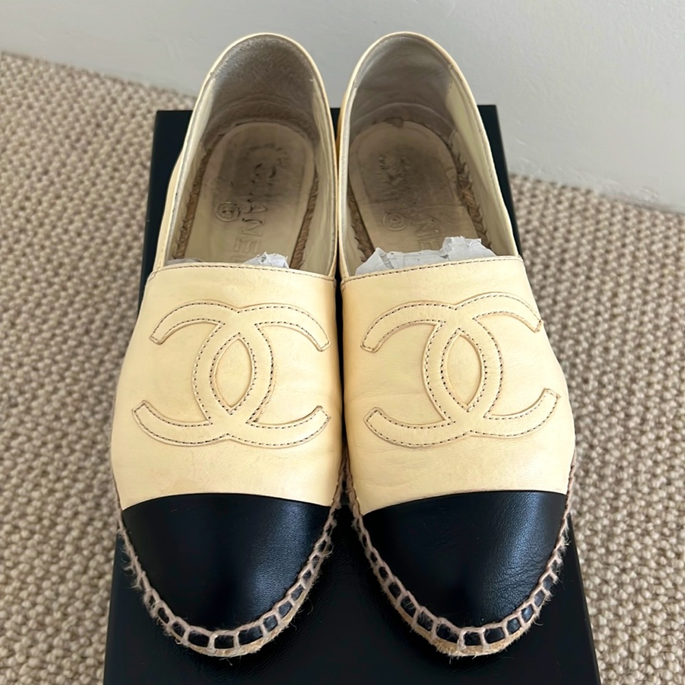***SOLD***Chanel lamb skin espadrilles